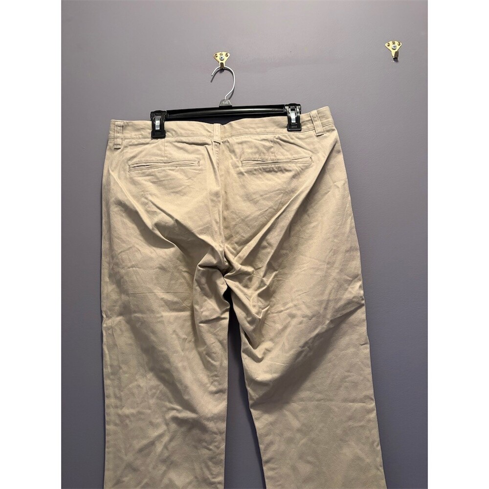 Taylrd Chino Pants Mens 34x32 Beige Flat Front Straight Leg Business - Picture 5 of 10